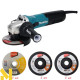 Болгарка (кутова шліфмашина) Makita GA5092X01 + D-75530 (25 шт.) + B-18574 (5 шт.) + B-18552 (5 шт.)