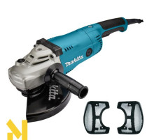 Болгарка (кутова шліфмашина) Makita GA9020RF + комплект пилозахисних фільтрів