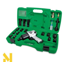 Гайковерт пневматичний з набором головок Toptul GDAI2001E, 20 шт