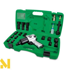 Гайковерт пневматичний з набором головок Toptul GDAI2001E, 20 шт