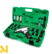 Гайковерт пневматичний з набором головок Toptul GDAI2703, 27 шт