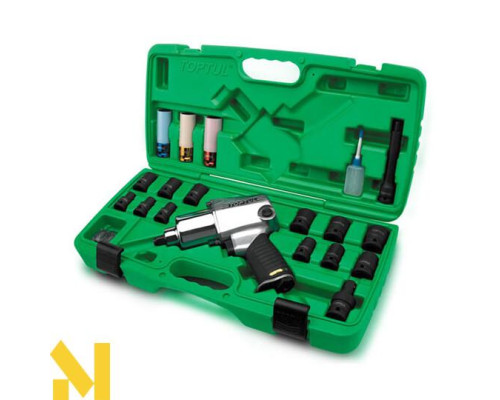 Гайковерт пневматичний з набором головок Toptul GDAI2703, 27 шт
