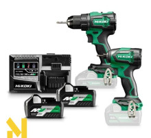 Набір інструментів акумуляторних Hikoki KC18DEWAZ (WH18DEW4Z + DS18DEW4Z) (без АКБ та ЗП)