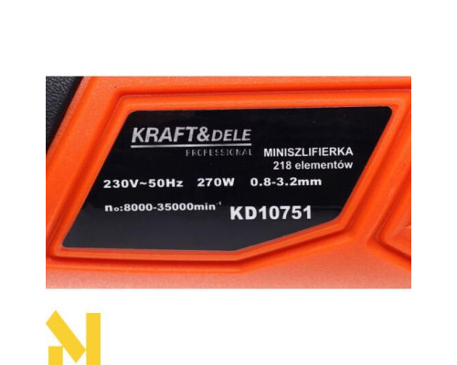 Шліфмашина пряма Kraft&Dele KD10751