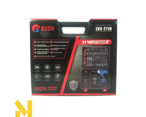 Дриль-шуруповерт акумуляторний Edon LV3-2110