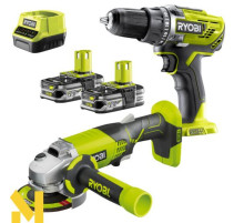 Набір з 2 інструментів Ryobi R18DDAG-215S
