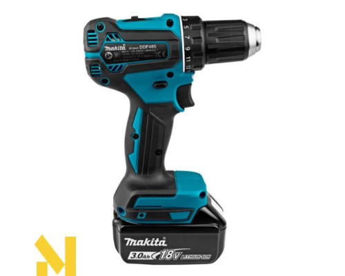Дриль-шуруповерт акумуляторний Makita SET-DDF485RFJ-0825 (2 АКБ BL1830B + DC18RC + кейс Makpac + головки B-40375