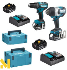 Набір акумуляторного інструменту Makita SET-DTW1001RTJ-0425 (DTW1001RTJ + DHP485RFJ)