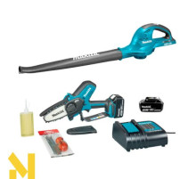 Набір акумуляторних інструментів Makita SET-DUC101SF-0825 (DUC101SF + DUB361Z + BL1830B + DC18SD)