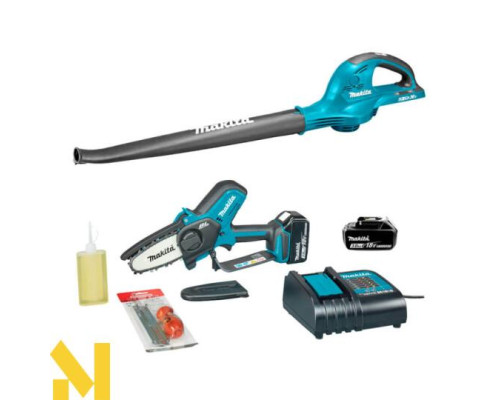 Набір акумуляторних інструментів Makita SET-DUC101SF-0825 (DUC101SF + DUB361Z + BL1830B + DC18SD)