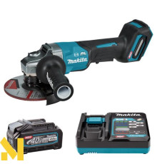 Болгарка (кутова шліфмашина) акумуляторна Makita XGT 40 V MAX GA036GZ + BL4040 + DC40RA