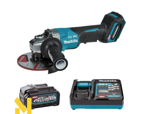 Болгарка (кутова шліфмашина) акумуляторна Makita XGT 40 V MAX GA036GZ + BL4040 + DC40RA