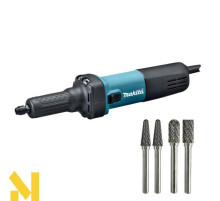 Шліфмашина пряма Makita GD0601 + фрези B-52819x2, B-52750, B-52722