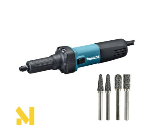 Шліфмашина пряма Makita GD0601 + фрези B-52819x2, B-52750, B-52722