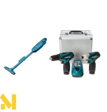 Набір інструментів акумуляторних Makita LCT204 (DF330DWE + TD090D) + пилосос акумуляторний Makita CL102DZX