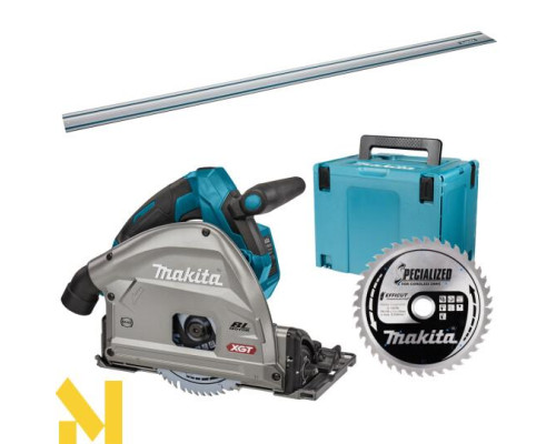 Пила дискова занурювальна з AWS Makita XGT 40 V MAX SP001GZ03 + диск E-12158 + шина 194367-7 (без АКБ та ЗП)