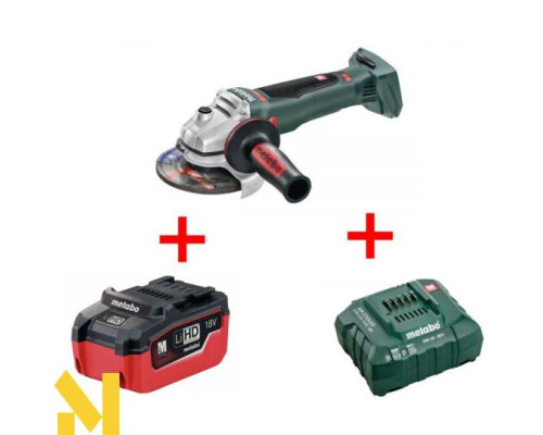 Болгарка (кутова шліфмашина) акумуляторна Metabo WB 18 LTX BL 125 Quick LiHD 5.5 Ач