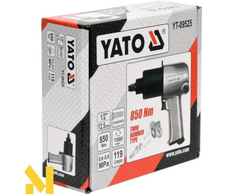 Гайковерт пневматичний Yato YT-09525