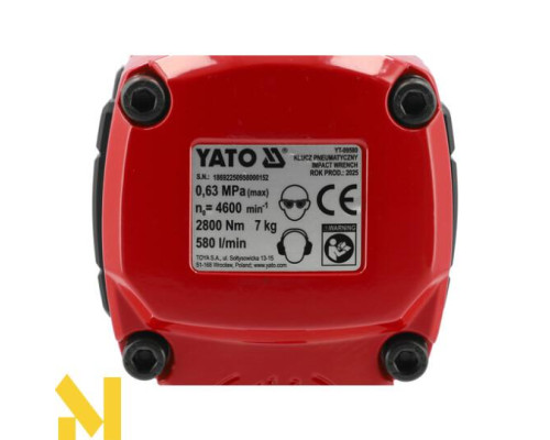 Гайковерт пневматичний YATO YT-09580