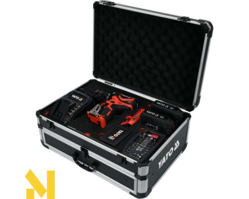 Дриль-шуруповерт акумуляторний Yato YT-44250 з комплектом аксесуарів