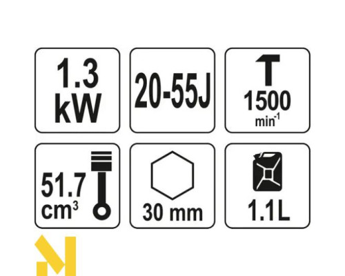 Відбійний молоток бензиновий Yato YT-82007
