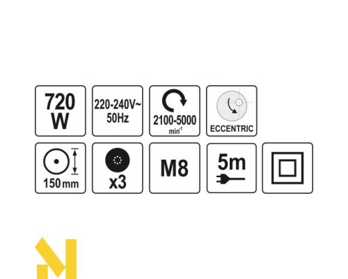 Машина полірувальна YATO YT-82200