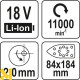 Шліфмашина дельтоподібна акумуляторна Yato YT-82755 (без АКБ та ЗП)