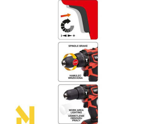 Дриль-шуруповерт акумуляторний Yato YT-82783 (без АКБ та ЗП)