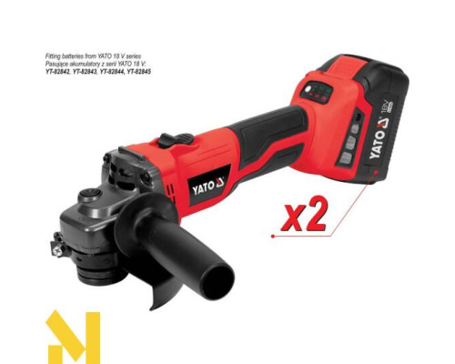 Болгарка (кутова шліфмашина) акумуляторна YATO YT-828295