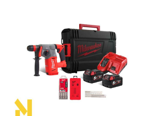 Перфоратор акумуляторний Milwaukee M18CHX-0X + набір бурів та долот