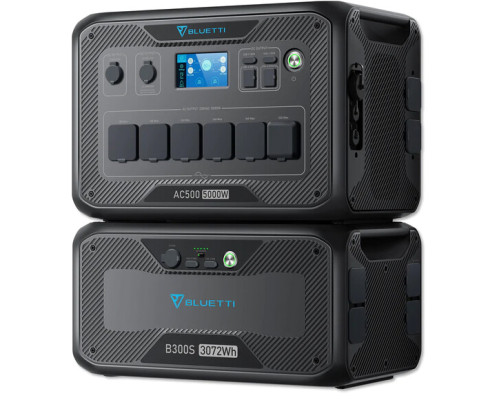 Зарядна станція Bluetti AC500 + B300S (3072 Вт·год / 5000 Вт)