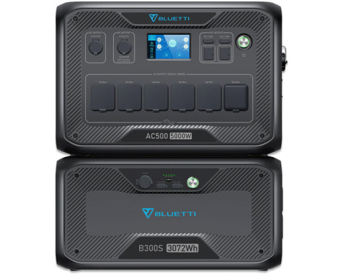 Зарядна станція Bluetti AC500 + B300S (3072 Вт·год / 5000 Вт)