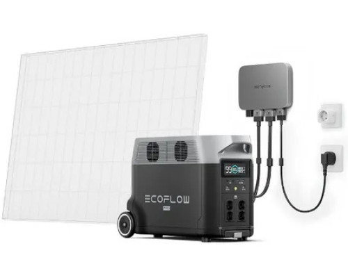 Комплект енергонезалежності EcoFlow PowerStream - мікроінвертор 600W + зарядна станція Delta Pro