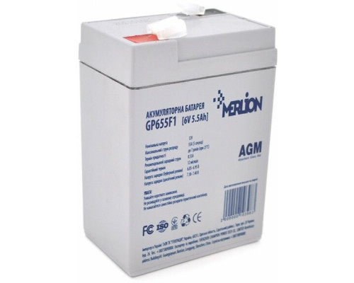 Акумуляторна батарея Merlion AGM GP655F1 (10398)