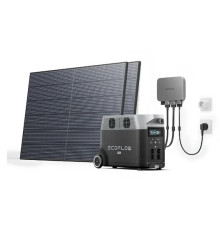 Комплект EcoFlow Delta Pro (3600 Вт·ч/3600 Вт) + PowerStream 600W + сонячні панелі 2х400