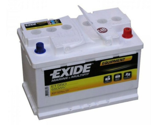 Акумулятор EXIDE ET550, 80Ah/600A, для водного транспорту