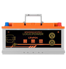 Автомобільний акумулятор Logicpower LiFePO4 BMS 1200 А, 12.8В, 100 Аг (24769)