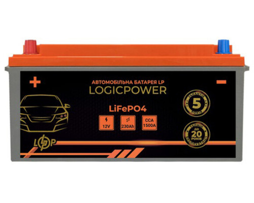 Автомобільний акумулятор Logicpower LiFePO4 BMS 1500 А, 12.8В, 230 Аг (24771)