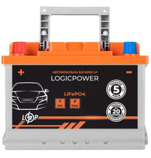 Автомобільний акумулятор Logicpower LiFePO4 BMS 800 A, 25.6В, 50 Аг (29487)