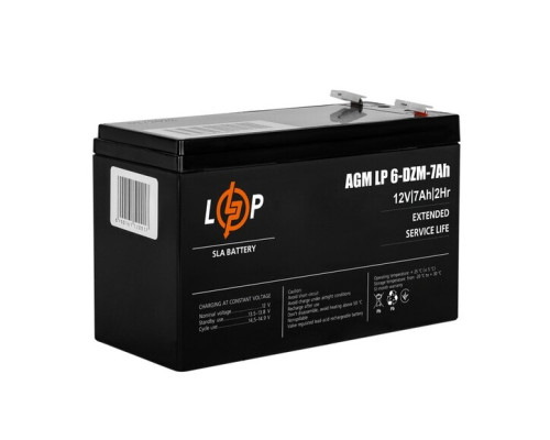 Тяговий акумулятор Logicpower 6-DZM 12В, 7 Аг (16152)