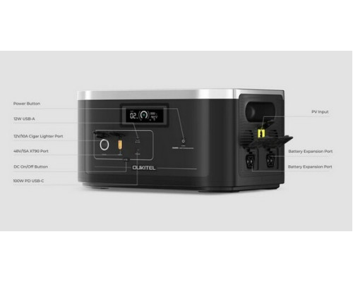 Зарядна станція з додатковою батареєю OUKITEL BP2000E+B2000E (4096 Вт·год / 2200 Вт)