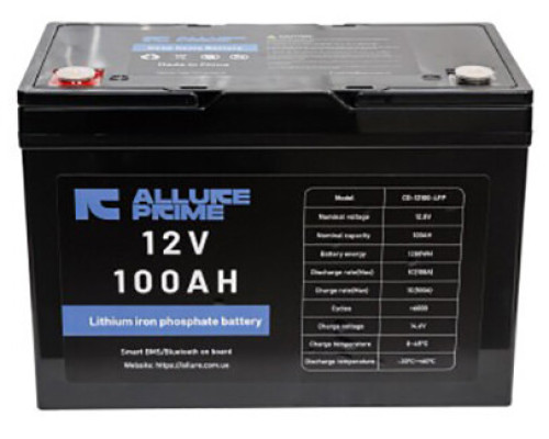 Акумулятор Allure Prime BMS-100A, 12.8В, 100 Аг (CD-12100-LFP)
