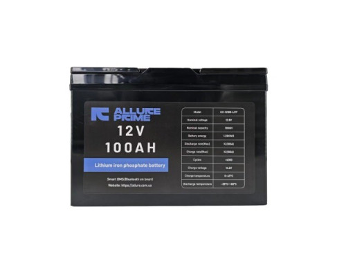 Акумулятор Allure Prime BMS-100A, 12.8В, 100 Аг (CD-12100-LFP)