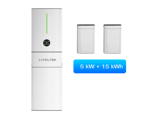 Гібридний інвертор Livoltek All-In-One Storage System 5 кВт с АКБ 15 кВт/год