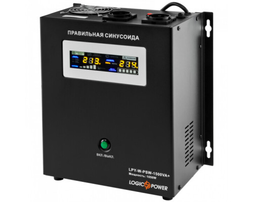 Джерело безперебійного живлення Logicpower LPY- W - PSW-1500VA + (1050Вт) 10A/15A