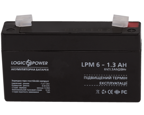 Акумулятор Logicpower AGM LPM 6-1.3 AH