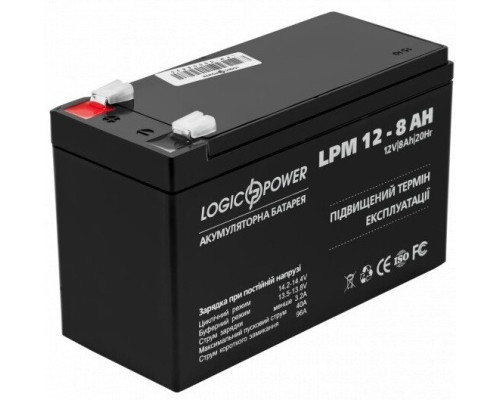 Акумулятор Logicpower AGM LPM 12 - 8.0 AH