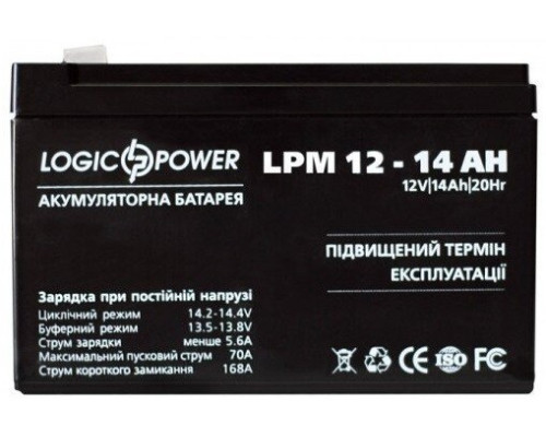 Акумулятор Logicpower AGM LPM 12 - 14 AH