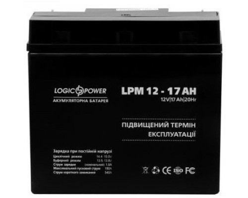 Акумулятор Logicpower AGM LPM 12 - 17 AH