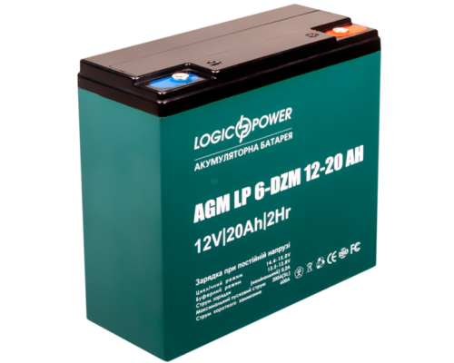 Тяговий свинцево-кислотний акумулятор Logicpower LP 6-DZM-20